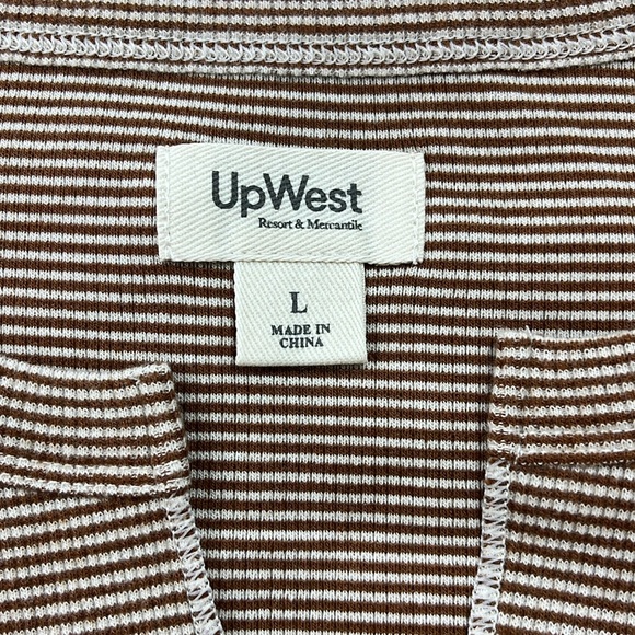 UpWest Cozy Rib Tee in Fall Stripe N222 - Picture 7 of 10
